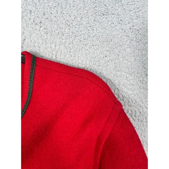 Vintage Stapf Pure New Wool Red Cardigan Sweater Size 40 - Picture 7 of 14